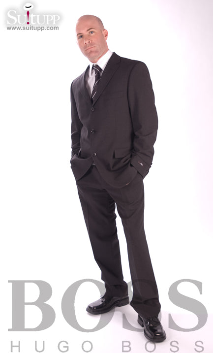 Hugo Boss Charcoal Rossellini Movie Suit - Black Label