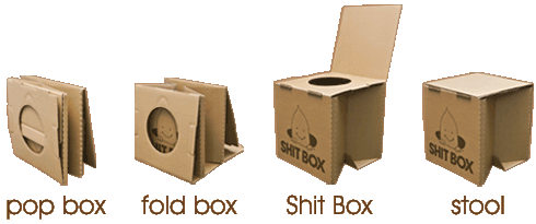 pop box, fold box, shit box, stool